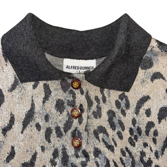 Alfred Dunner 90’s Animal Cheetah Print Sweater Women’s L Peter Pan Collar USA - Picture 5 of 10